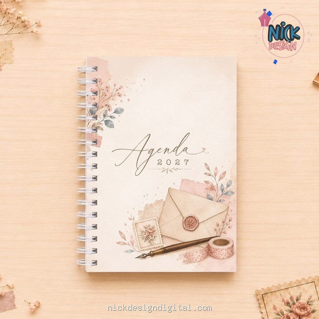 Coleção Cápsula – Cartas Vintage Agendas Caderno Bloquinho - Imagem 5