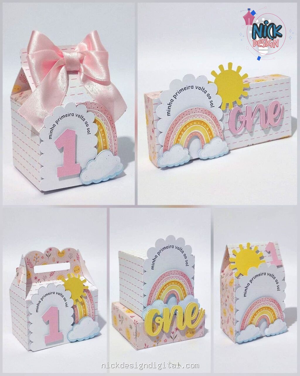 Primeira Volta ao Sol Menina - Kit Festa Pronta - Imagem 1