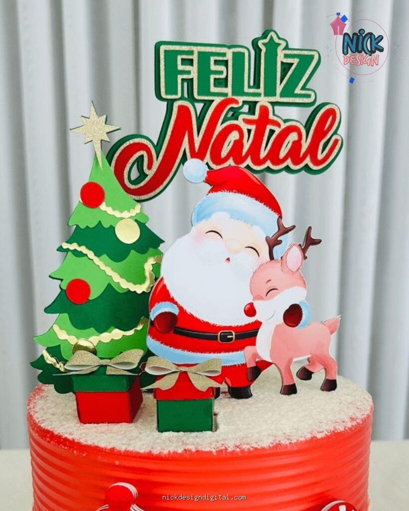 Feliz Natal - Topo de Bolo