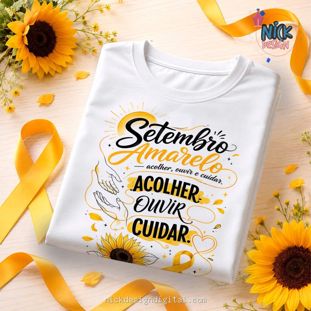 Setembro Amarelo - Artes Camisetas - Imagem 1