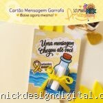 Cartão Mensagem Garrafa Setembro Amarelo