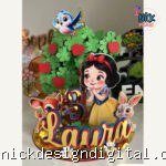 Branca de Neve - Topo de Bolo Cenário