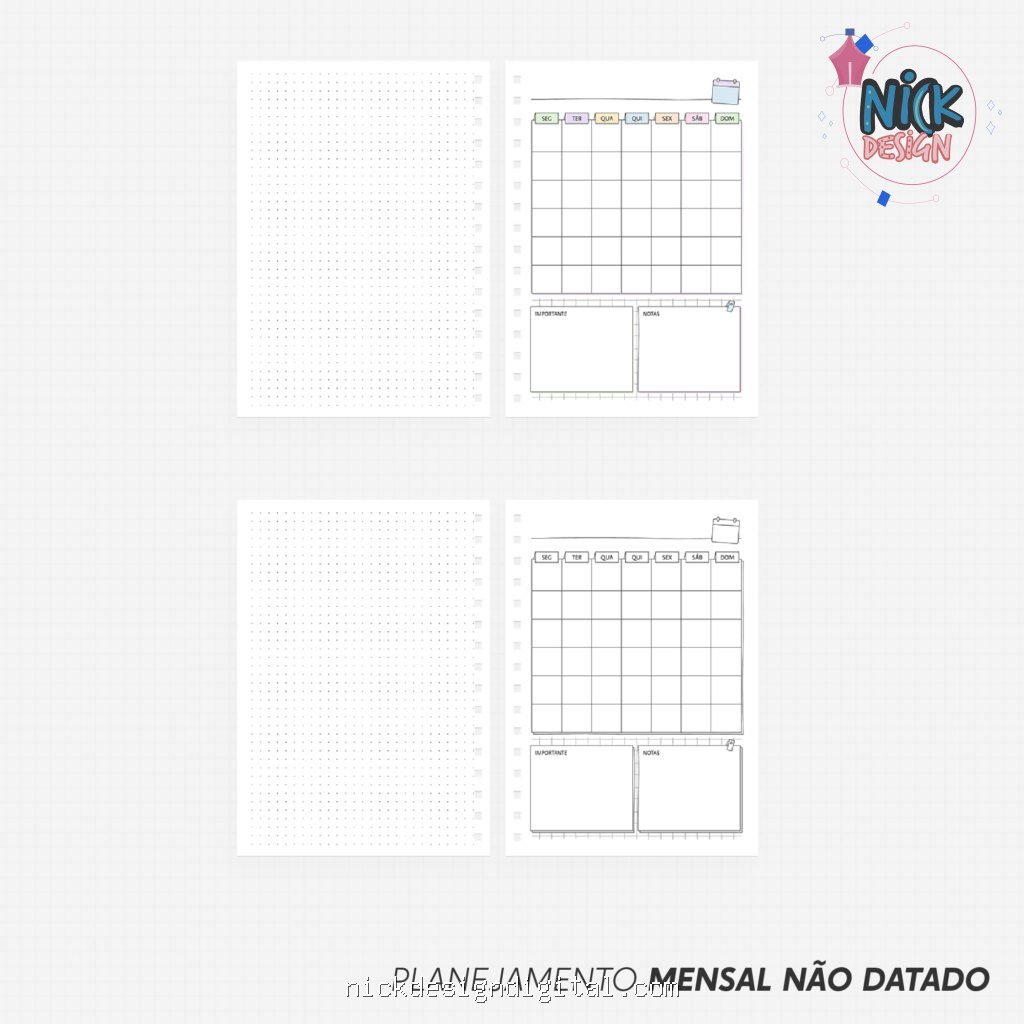 SUPER COMBO Planner Slim para Colorir 2026 (Nilmara) - Imagem 5