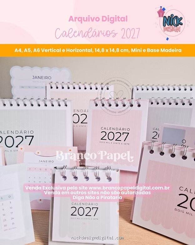 Calendários 2027 - Imagem 1