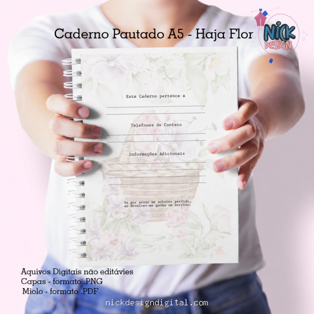 Haja Flor – Caderno Pautado A5 + Bloquinho A6 - Imagem 4