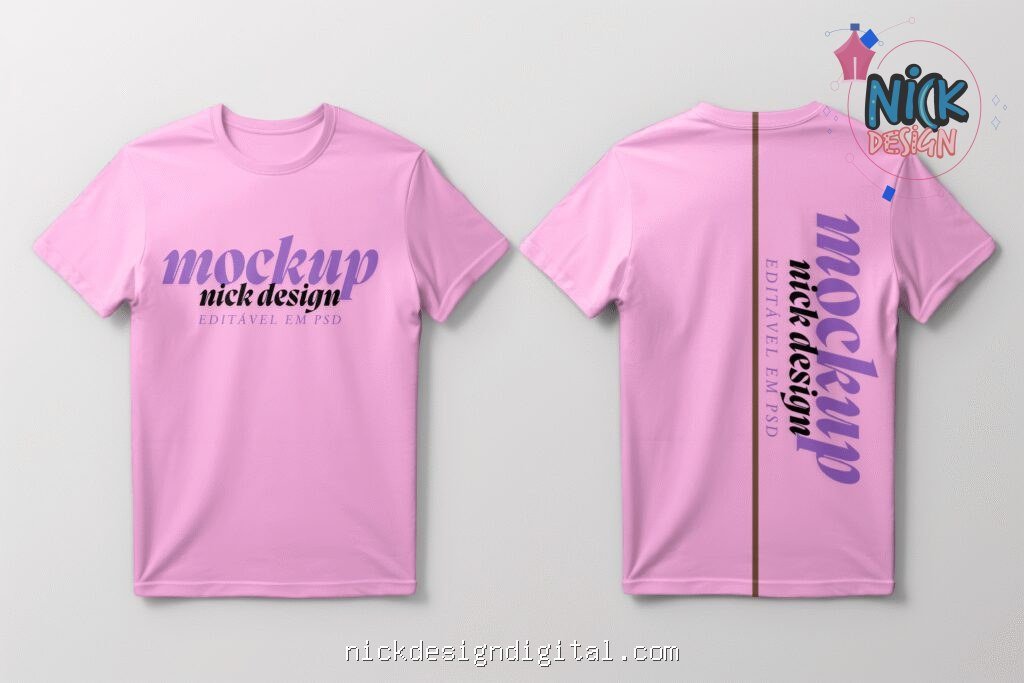Mockup Camisa - Frente e Costa (PSD) - Imagem 1
