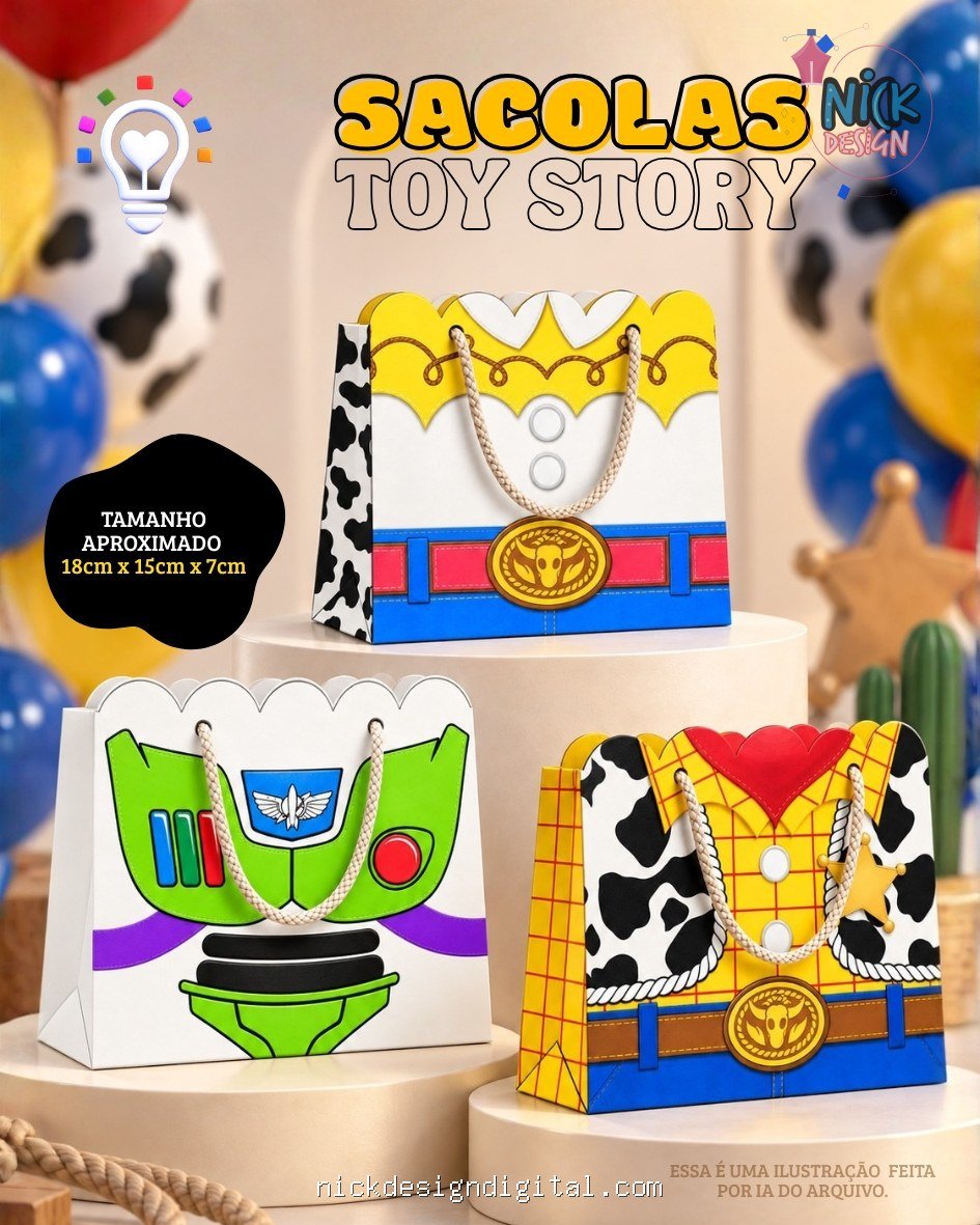 Sacolas Toy Story - Imagem 1