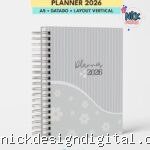 Planner Datado 2026 - A5 Vertical