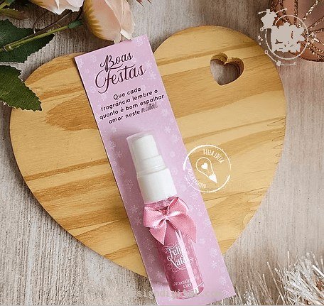 Cartão Home spray - Natal Rosa 2025 (Bella Ideia)