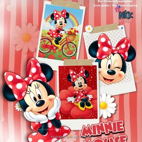 Minnie Vermelha – Kit Digital