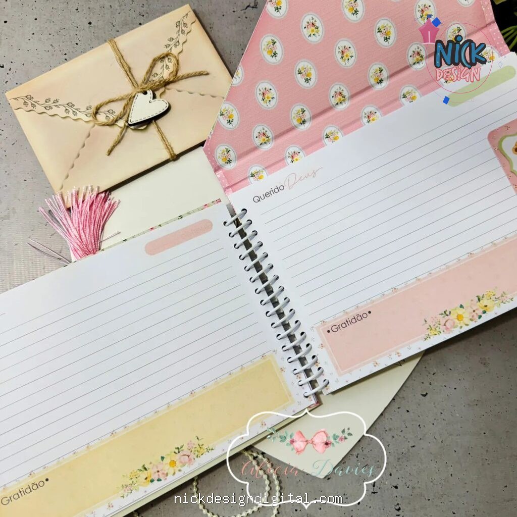 Arte caderno envelope Cartas para Deus - Doce Primavera - Imagem 9