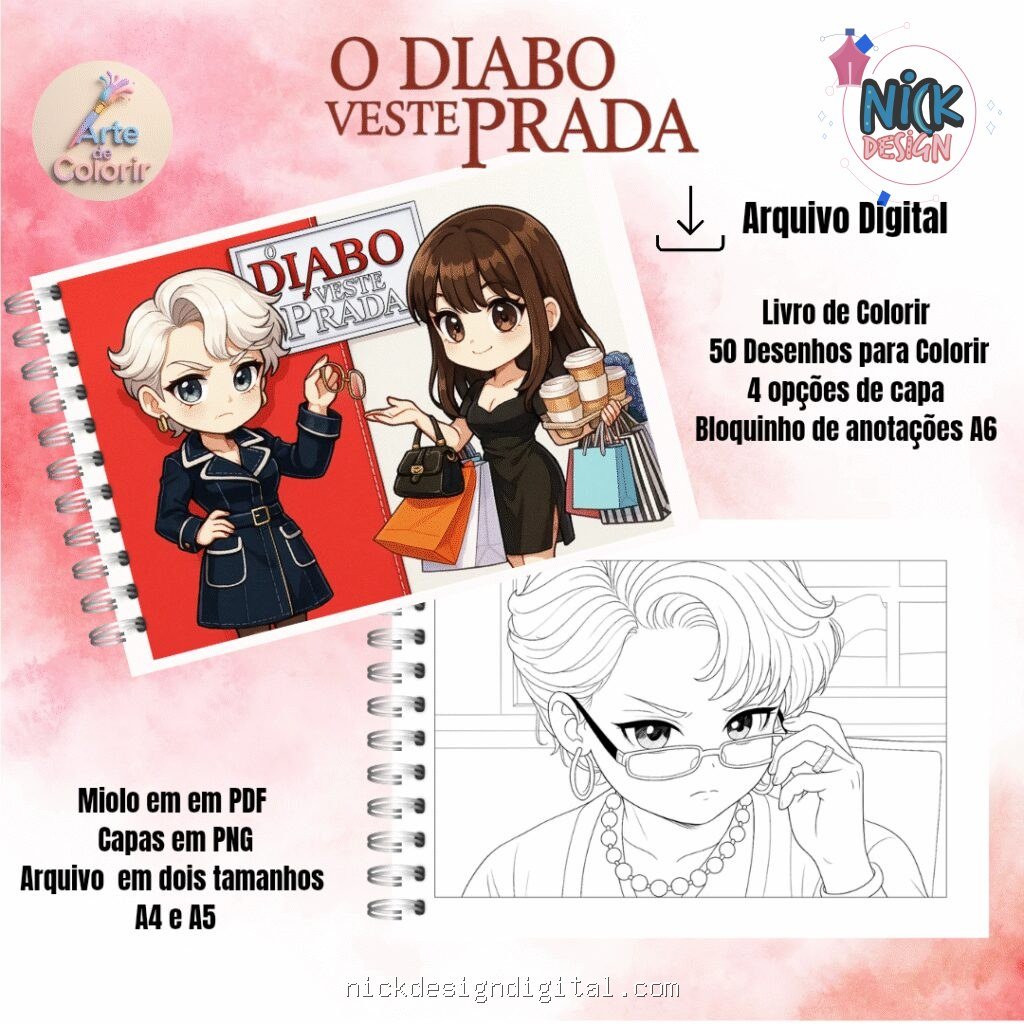 O Diabo Veste Prada - Livro de Colorir - Imagem 1