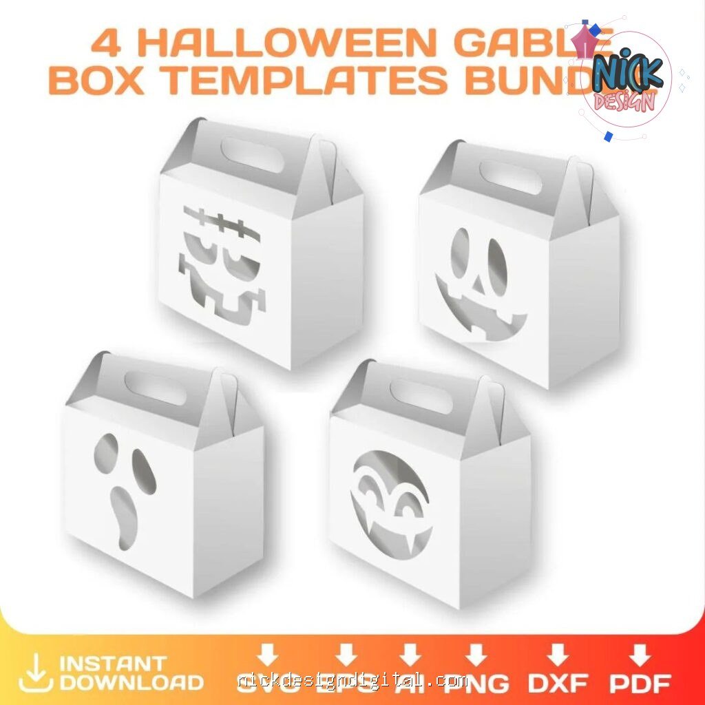Molde Caixa Halloween - Imagem 1