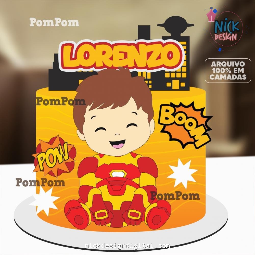 Homem de Ferro - Topo de Bolo - Imagem 1