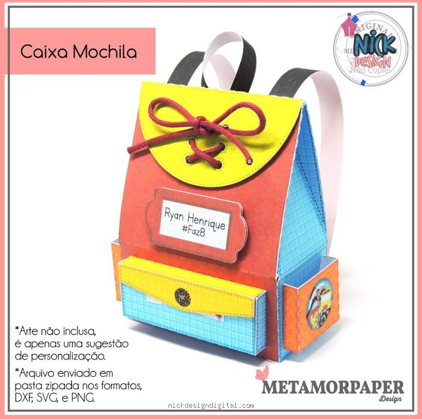Caixa Mochila - Volta às Aulas