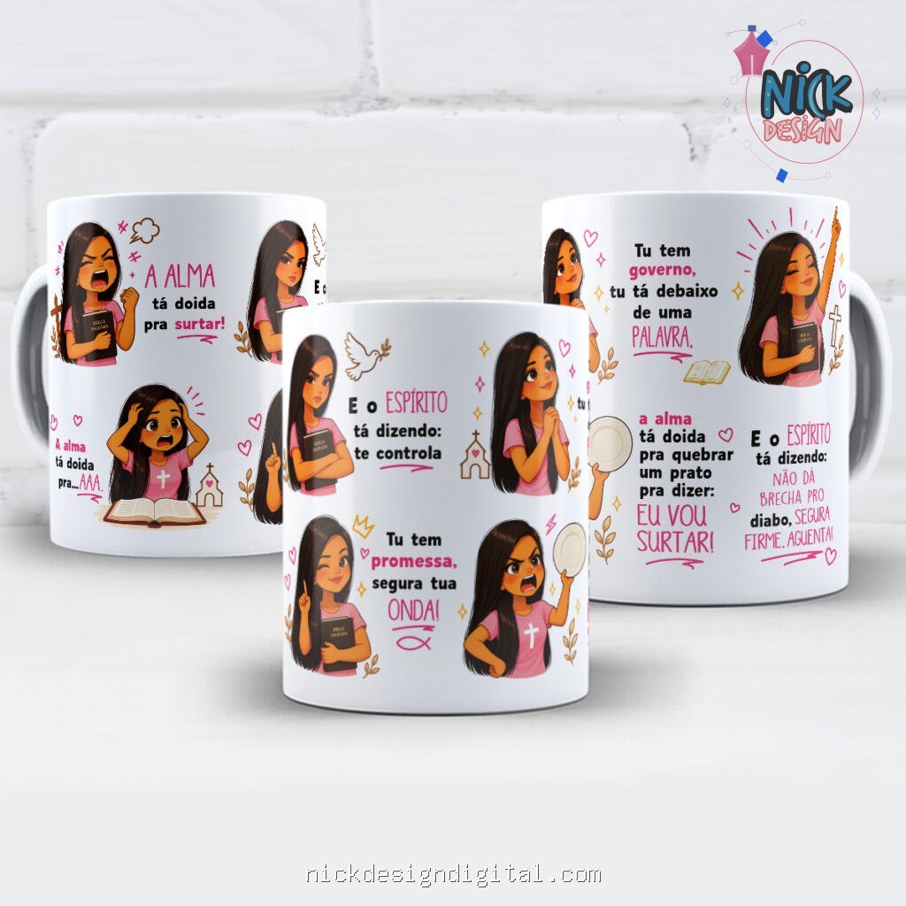 A Alma Tá Doida Pra Surtar M2 - Arte Avulsa Caneca - Imagem 1