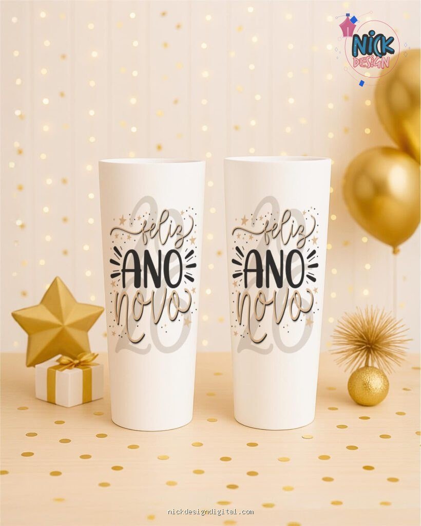 Ano Novo 2026 - Artes para Long Drink