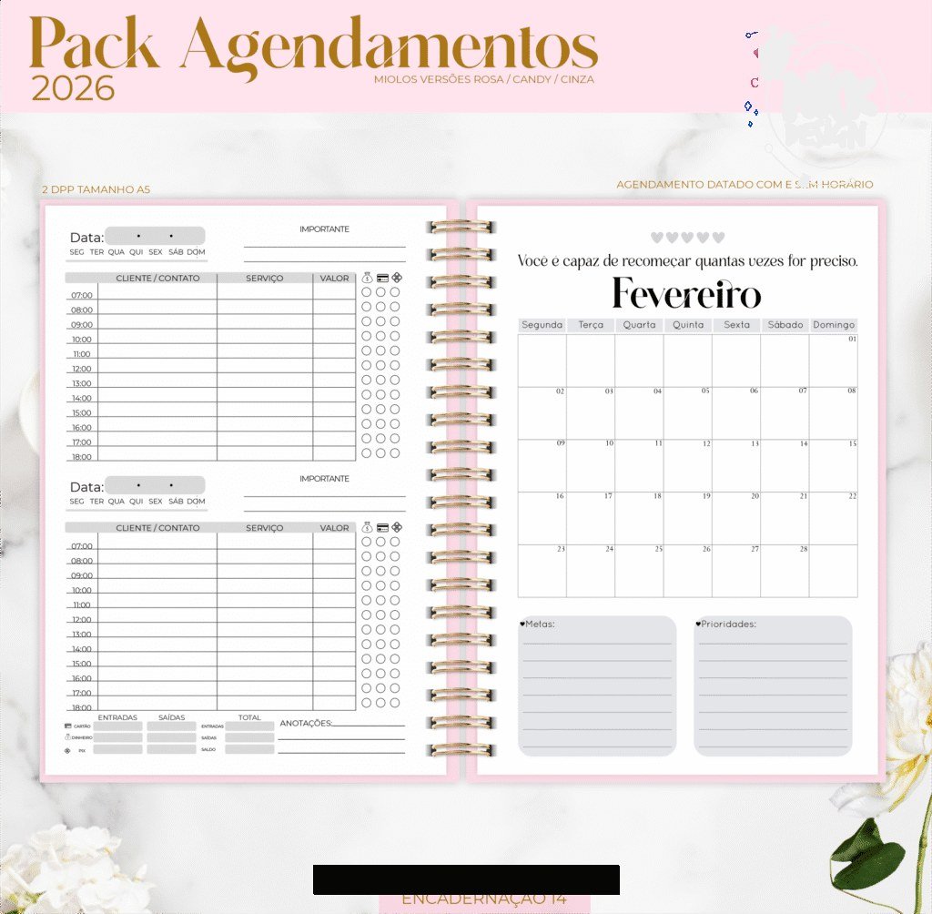 Combo Agendamentos 2026 (Lina) - Imagem 12