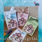 Colorindo e Aprendendo - Guarda Lapis de Cor + Livrinho de Colorir