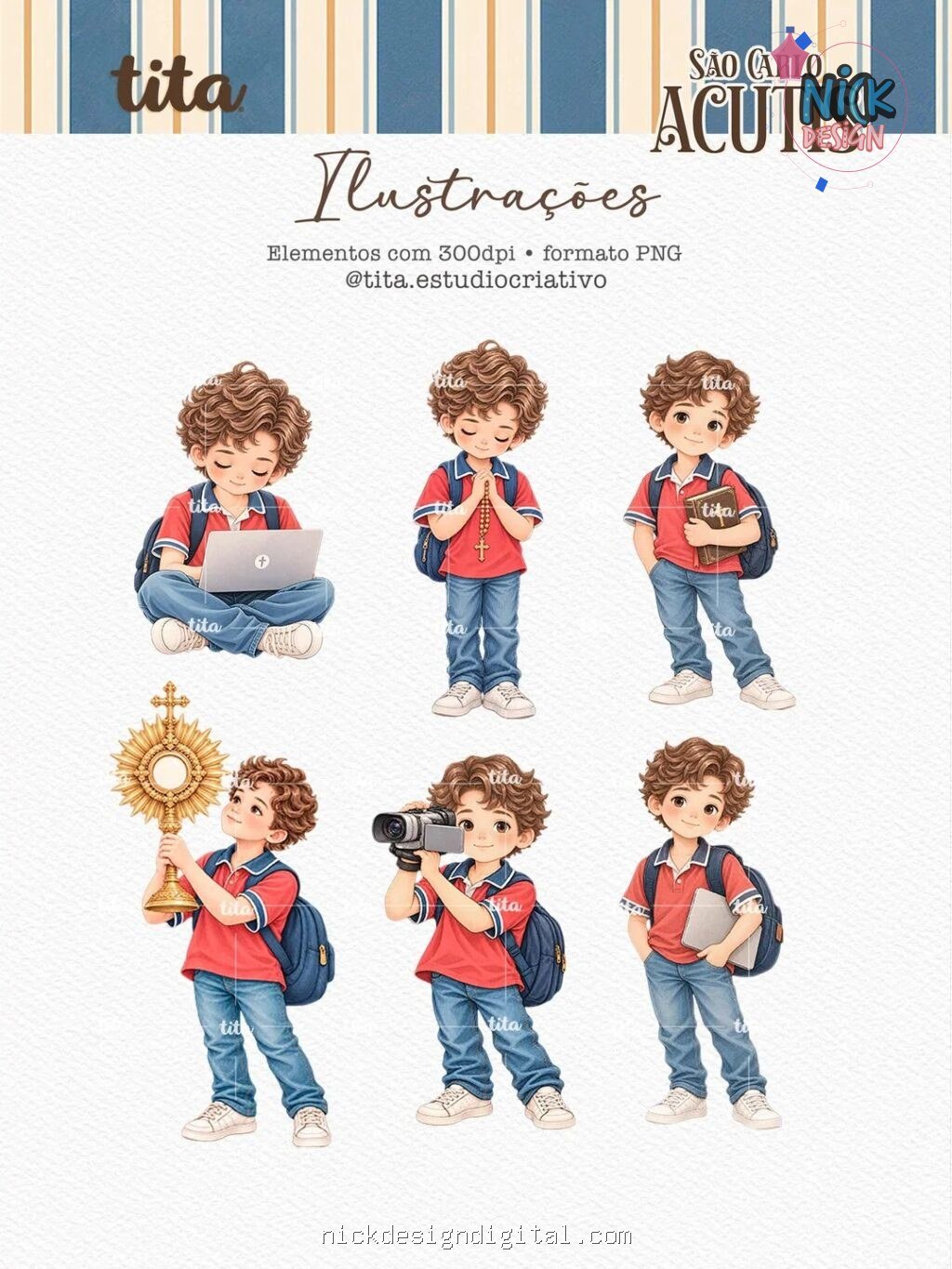 Santos - São Carlo Acutis - Ilustrações (Tita) - Imagem 3