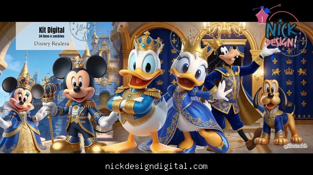 Disney Realeza Azul - Kit Digital - Imagem 1