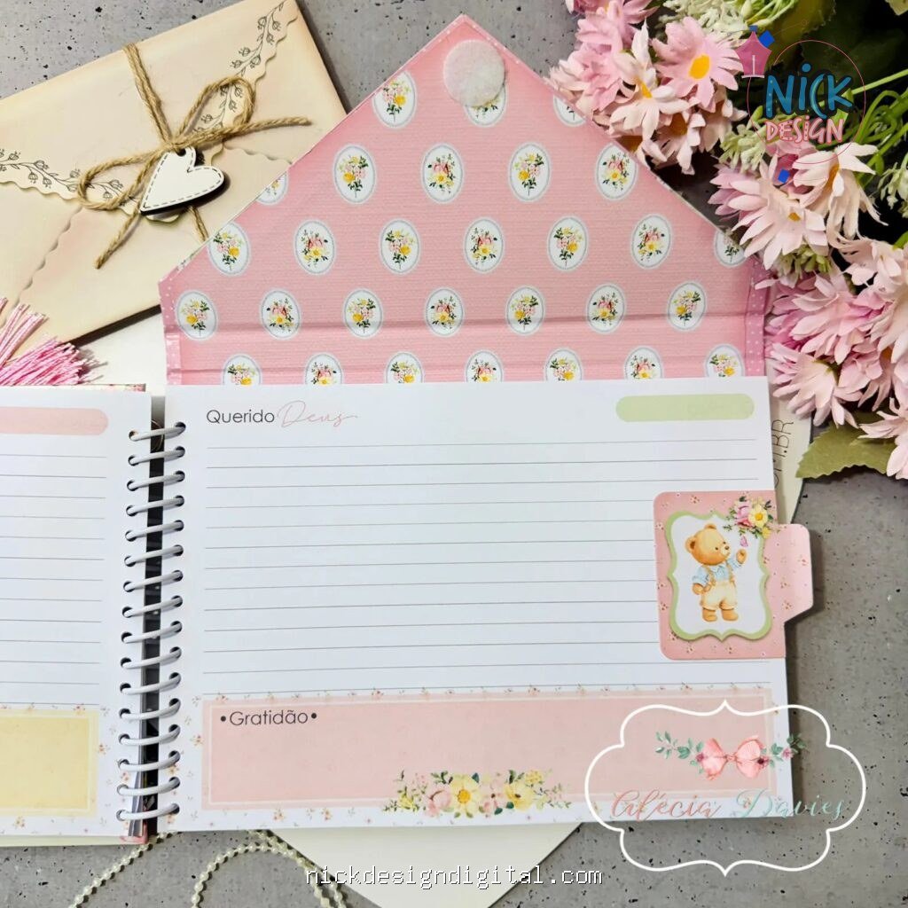 Arte caderno envelope Cartas para Deus - Doce Primavera - Imagem 8