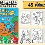 Capivara Natureza - Livro de Colorir