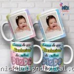 Dindo e Dinda Com Foto - Arte Avulsa Caneca