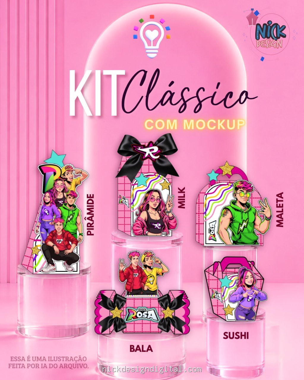 Dos Rosa - Kit Festa Pronta - Imagem 1