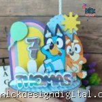 Bluey - Porta Vela 3D