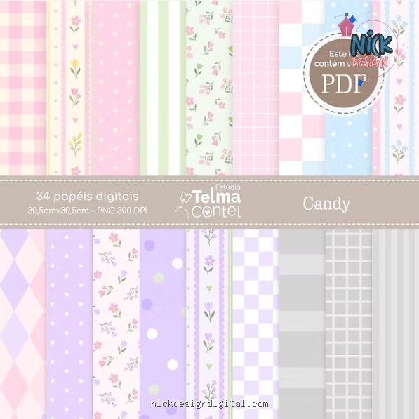 Papéis – Candy (PNG + PDF)