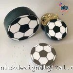 Molde Caixa de Presente Redonda (Bola de Futebol)