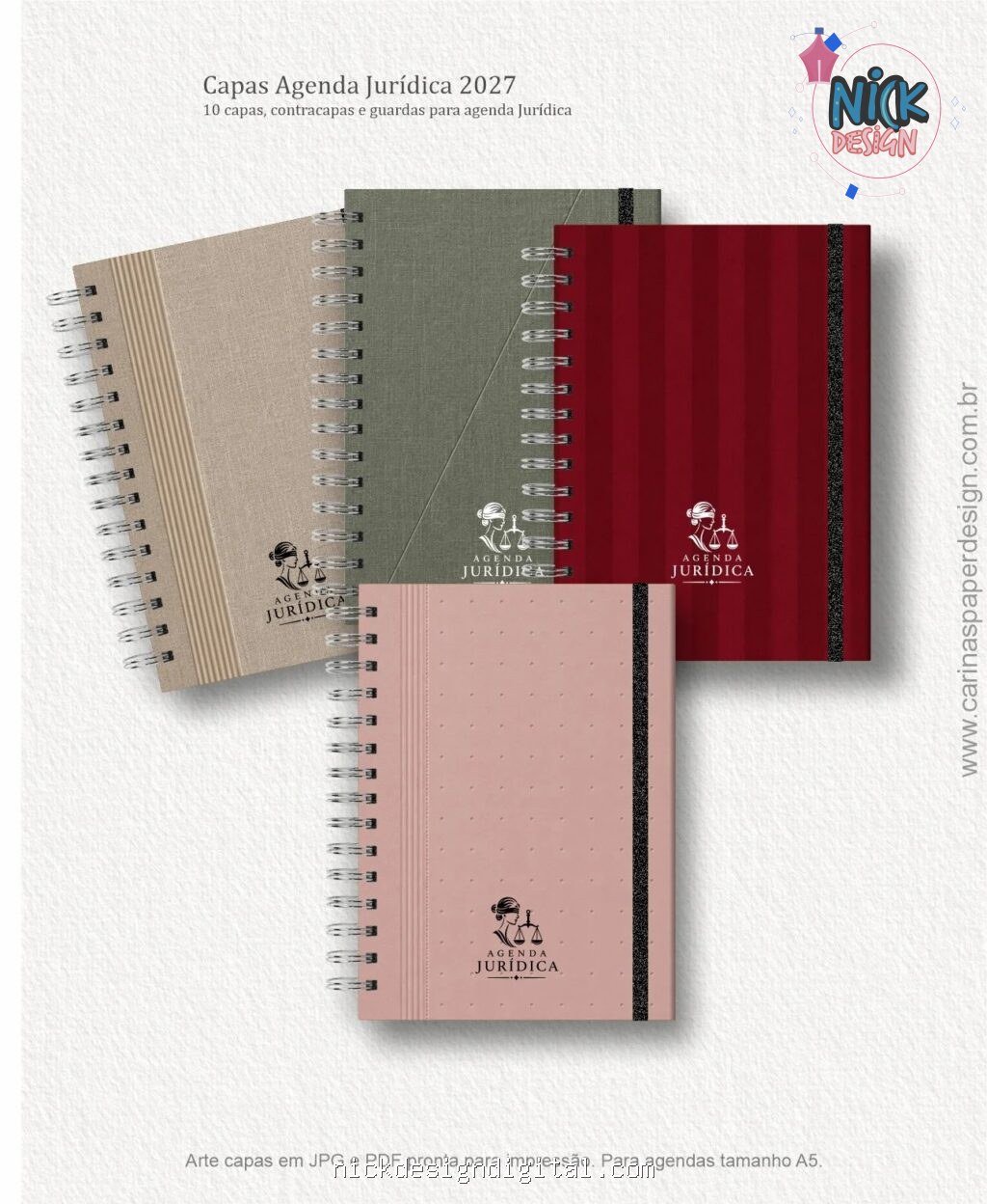 Combo 10 capas A5 para Agenda Jurídica 2027 - Imagem 3