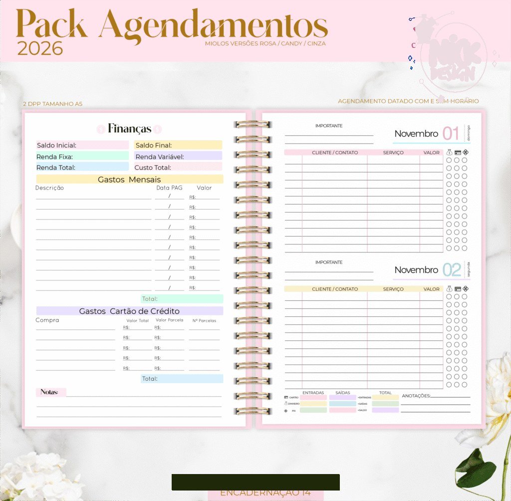 Combo Agendamentos 2026 (Lina) - Imagem 11