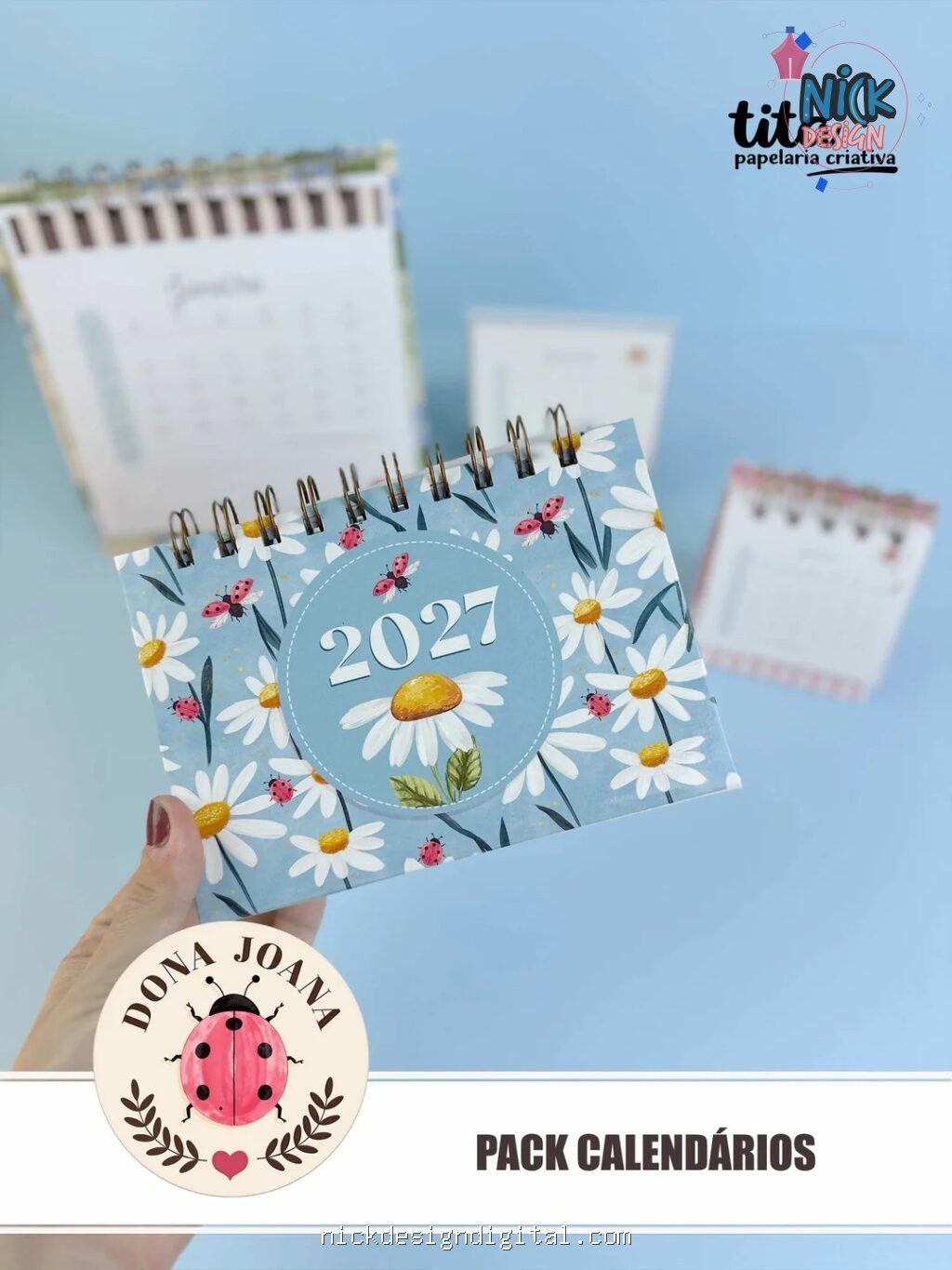 Dona Joana - Pack Calendários 2027 - português e español + Vídeo aula (Tita) - Imagem 2