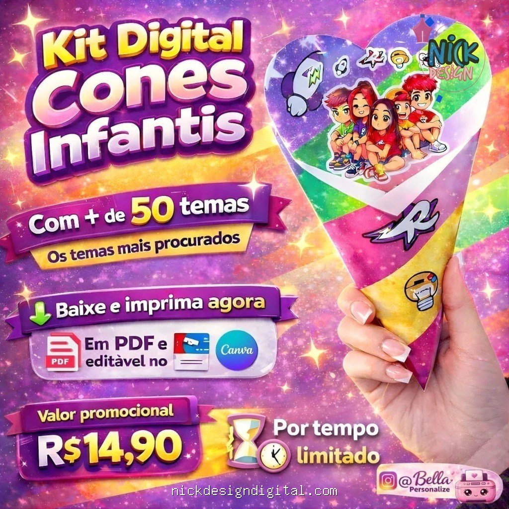 + de 50 Cones Infantis - Imagem 1