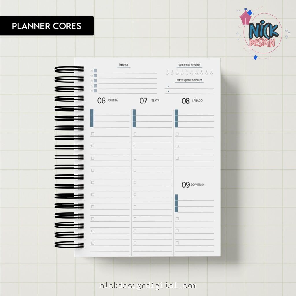 Planner Cores 2026 (Trilha de Papel)