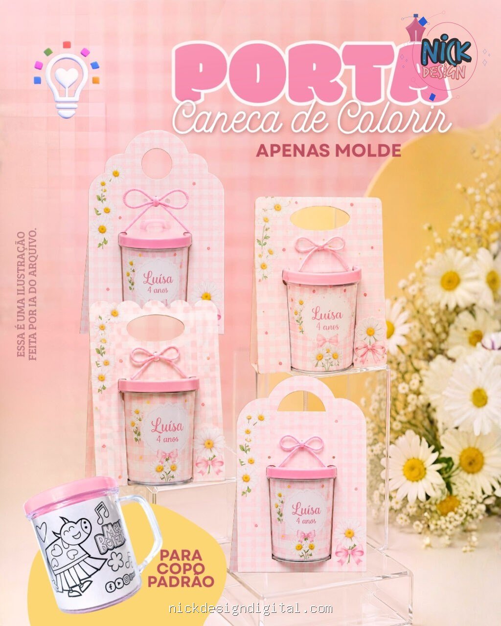 Porta Caneca Colorir - Imagem 1