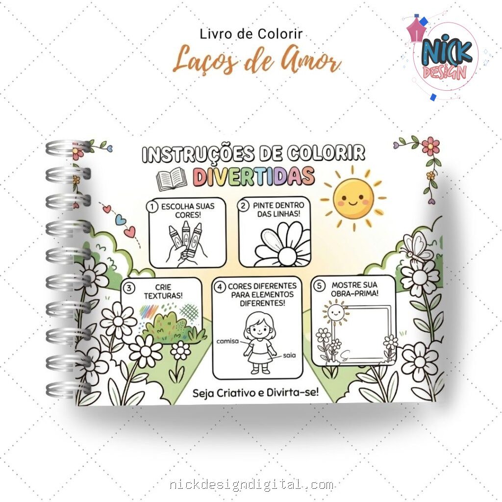 Laços de Amor - Livro de Colorir (Nick Design) - Imagem 2