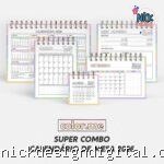 SUPER COMBO de Calendário de mesa para Colorir 2026 | Color.Me (Nilmara)