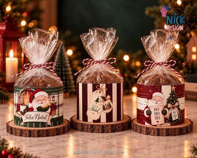 Cinta para Mini Panetone de Natal - Imagem 1