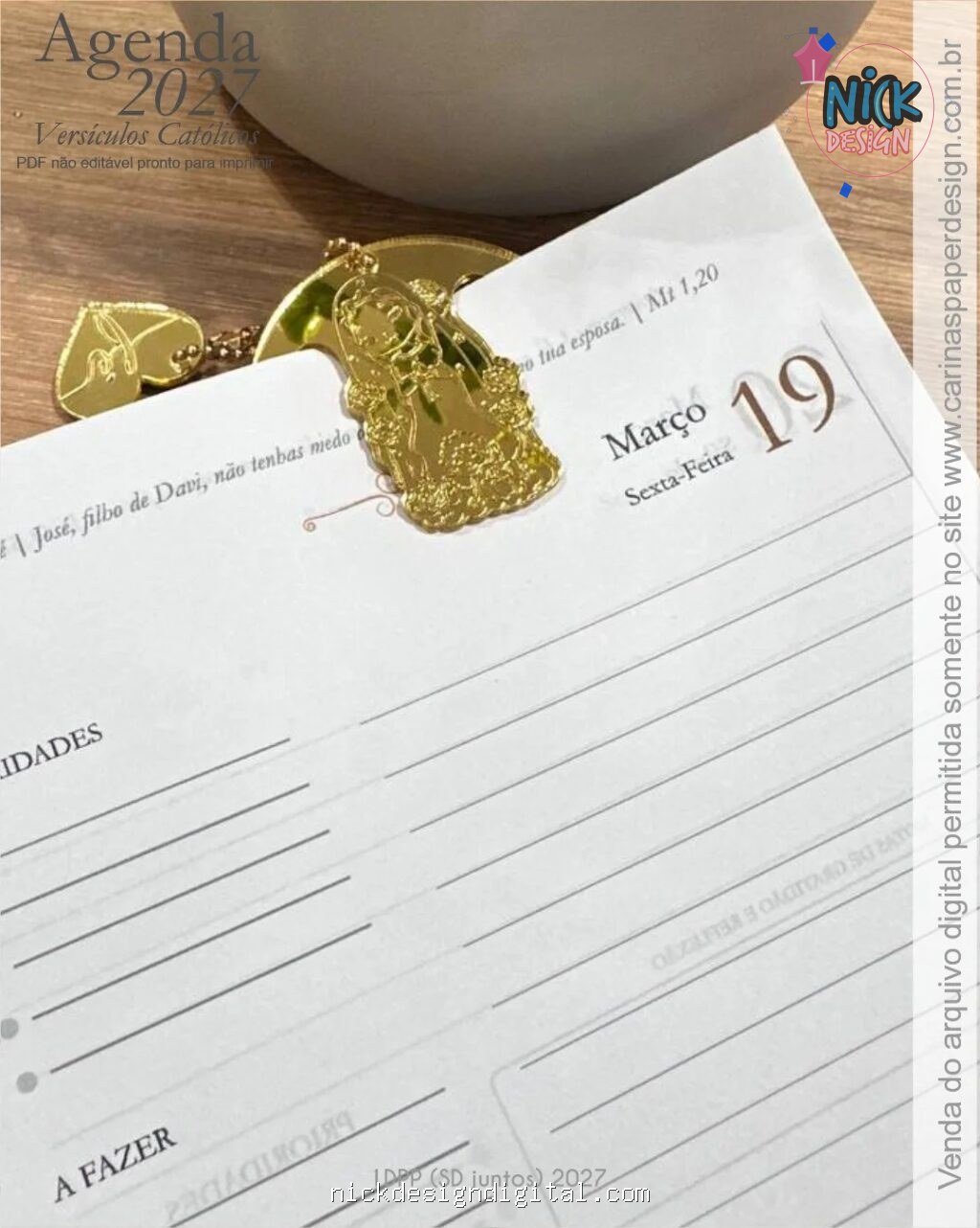 Agenda com Versículos Católicos 2027 - Imagem 6