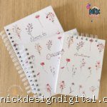 Diário de Lectio Divina (Devocional Católico) + Caderno de oração e Anotações com versículos no rodapé (Sara Estúdio)