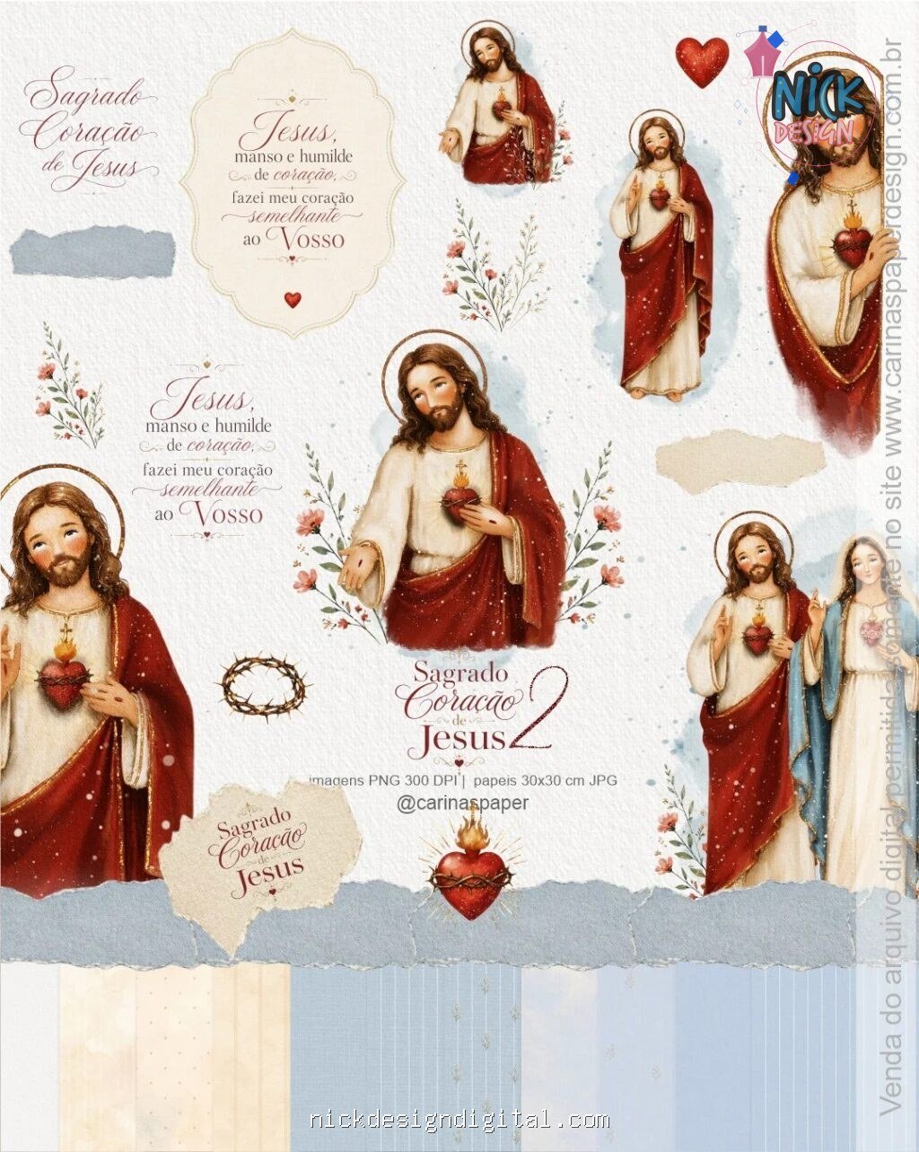 Ilustrações Sagrado Coração de Jesus 2 - Imagem 1