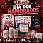 +300 Artes DTF Dia dos Namorados