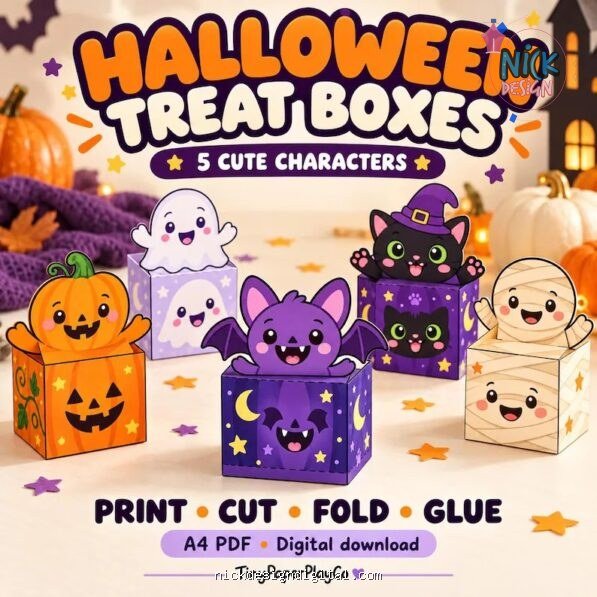 Caixas Cubo Haloween (Espanhol)