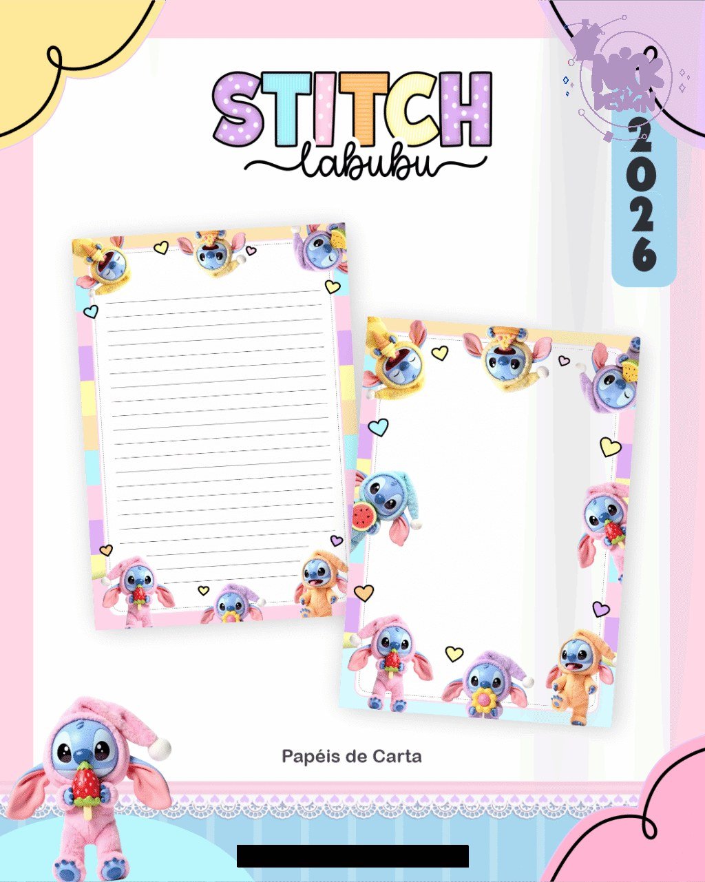 BOX Stitch Labubu - Escolar 2026 (Pamella) - Imagem 3