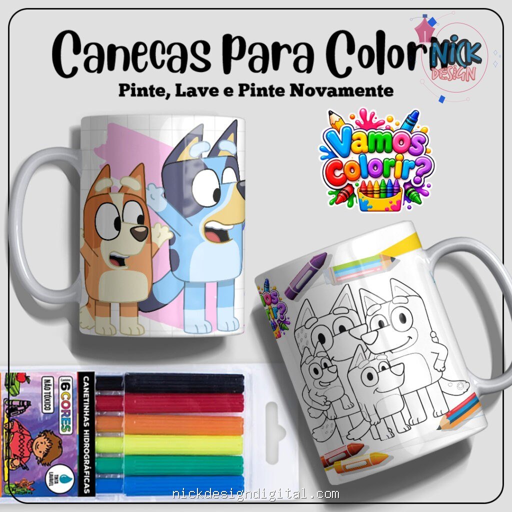 Coleção Dia das Crianças para colorir 2026 - Imagem 1