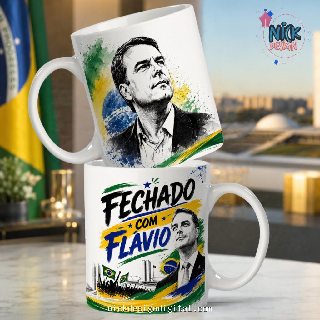 Política Flavio Bolsonaro - Artes Caneca - Imagem 4