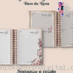 Miolo Agenda Vintage Tons de Rosa 2026 wireo (Perfeito Miolo)